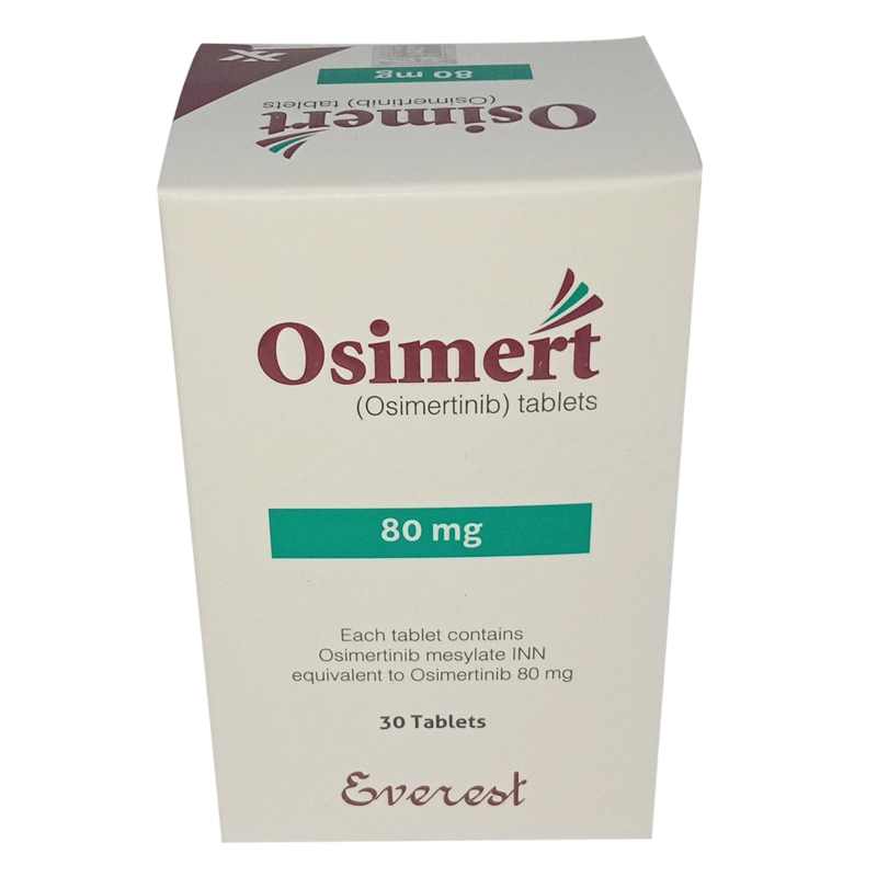 WHO GMP certified Generic osimertinib (osimert 80 mg) medicine box image