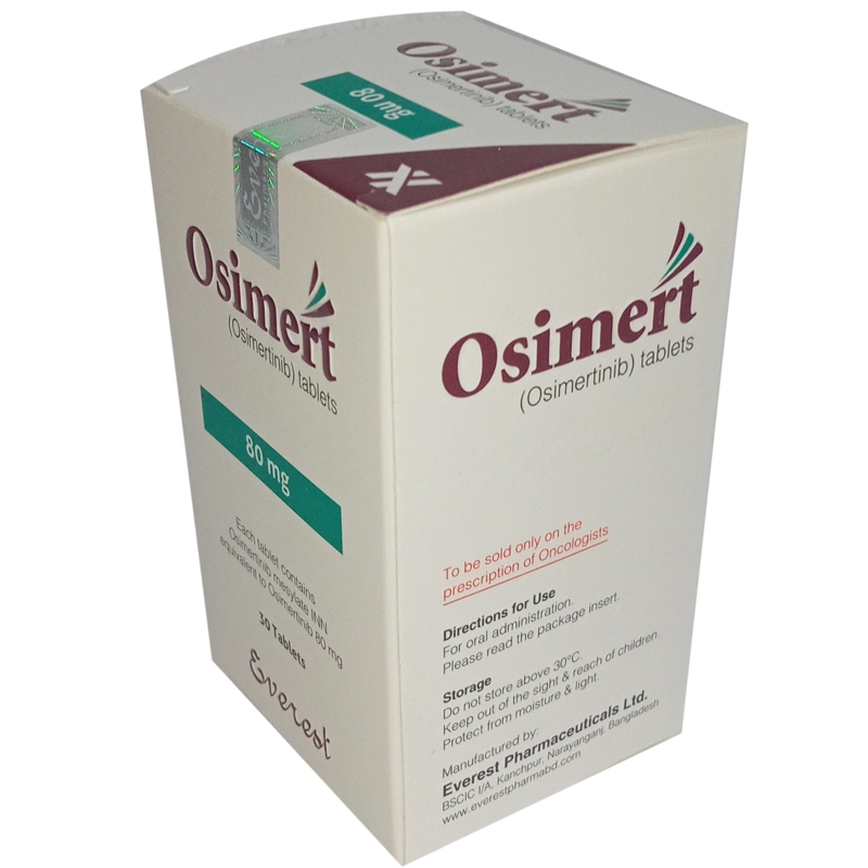 WHO GMP certified generic Osimertinib (Osimert 80 mg) Medicine box image 2