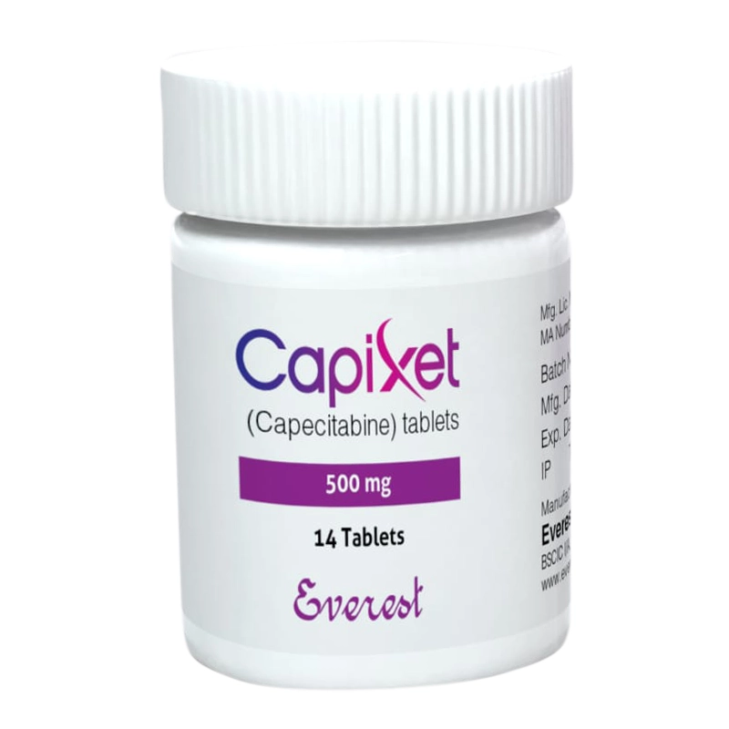Capixet 500 mg Tablet Capeciatbine Bottle Image Capixet 500 mg Tablet (Capecitabine)