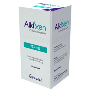 Crizotinib 250 mg (Alkixen) box image Alkixen 250 mg (Crizotinib) original product packaging image