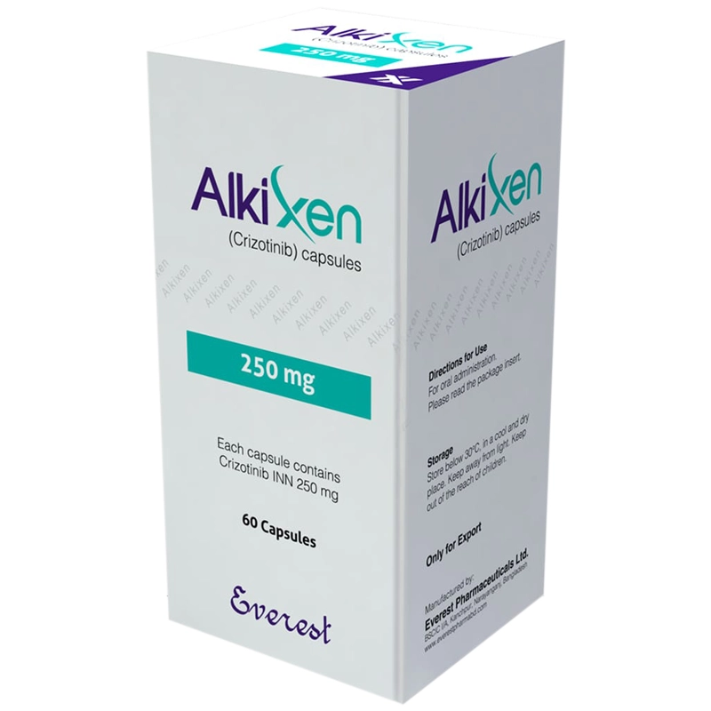 Alkixen 250 mg (Crizotinib) original product packaging image