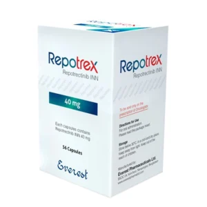 Repotrex 40 mg (Repttrectinib) box image Rpotrex 40 mg original product box image showing factory sealed label