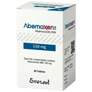 Abemaxen 150 mg (Abemaciclib) Abemaxen 150mg tablet box, Everest Pharmaceuticals