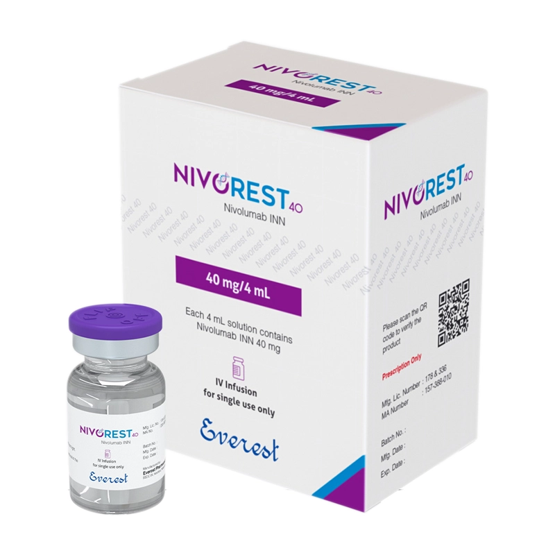Nivorest 40 mg vial (Nivolumab) Nivorest 40 mg Nivolumab package image