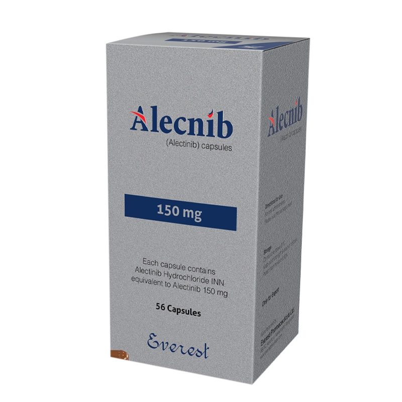 Alecnib 150 mg capsules box by Everest Pharmaceuticals