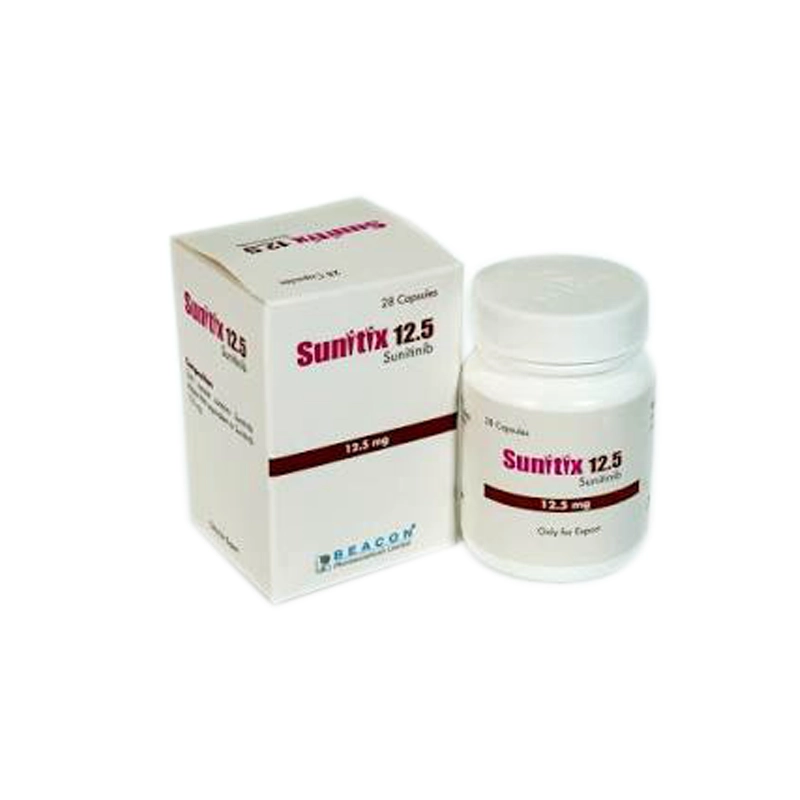 Sunitix 12.5 mg, 25 mg and 50 mg boxes image