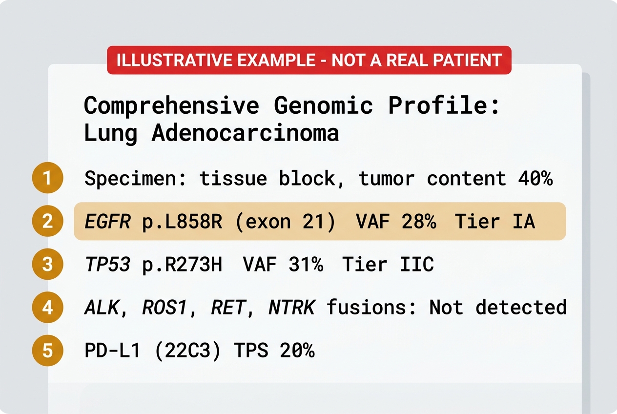 how to read lung cancer biomarker report