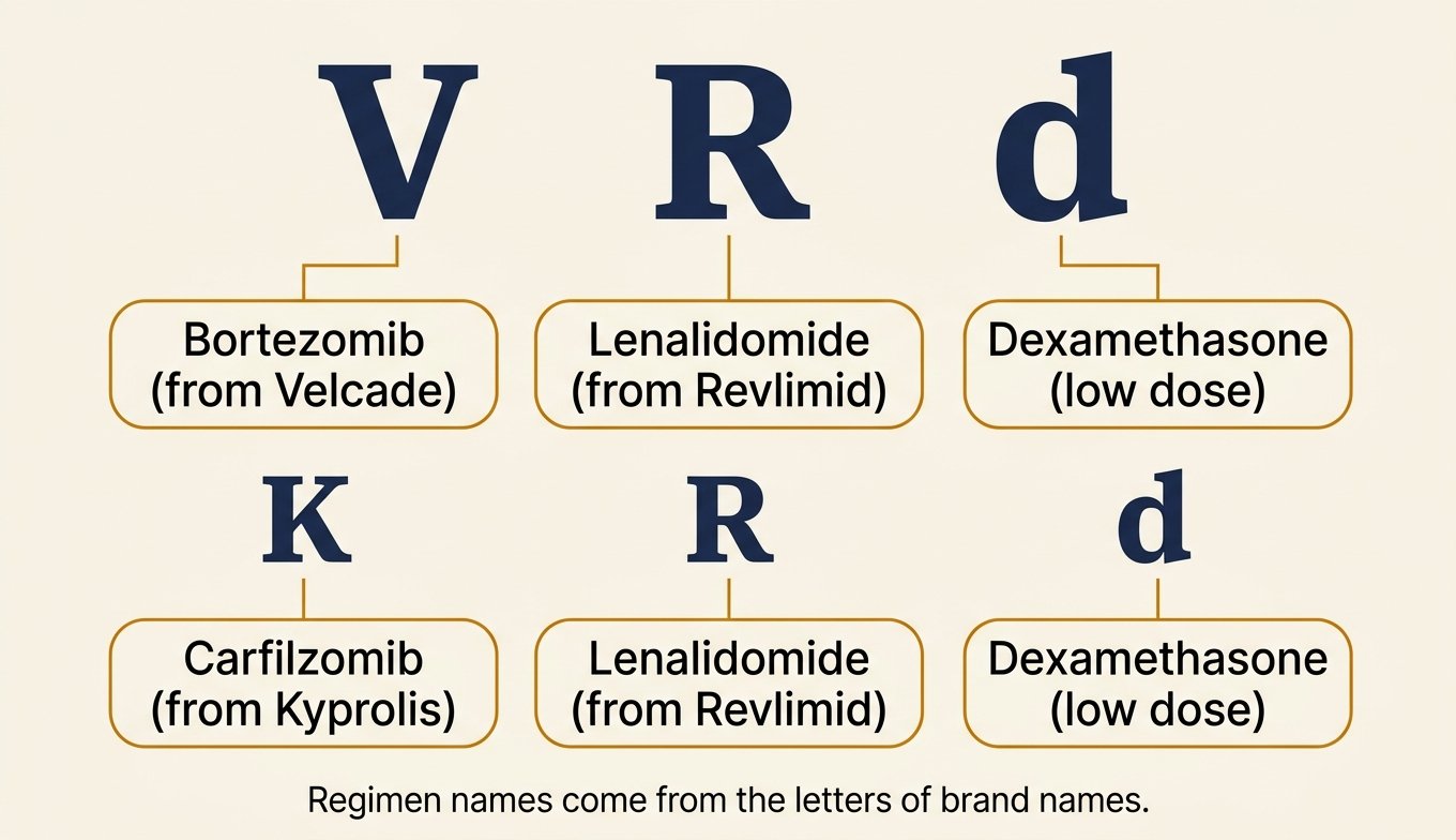 myeloma regimen abbreviations vrd krd
